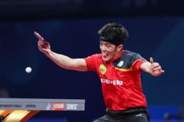 
			Tischtennis: Dang Qiu im Grand-Smash-Viertelfinale