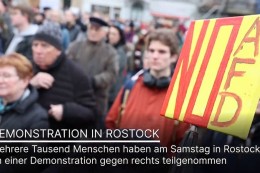
			Tausende bei Demonstrationen gegen rechts in Rostock